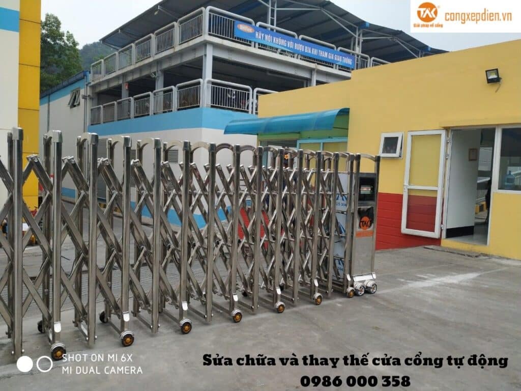 Sua chua cua cong tu dong 3 Sửa chữa và thay thế cổng xếp tự động tại Công ty BHFlex, Vĩnh Phúc Toàn An Khánh