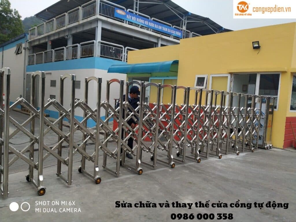 Sua chua cua cong tu dong 4 Sửa chữa và thay thế cổng xếp tự động tại Công ty BHFlex, Vĩnh Phúc Toàn An Khánh